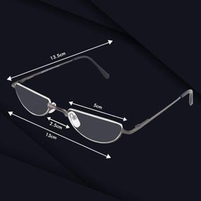 img 3 attached to 👓 Мужские полуримские очки для чтения - модные двойные чтецы с футляром