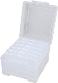 img 2 attached to 📸 Advantus 6-Pack Photo Keeper Box: Clear Cases, Holds 600 Photos, Ideal for Embellishments & Craft Storage, 61989