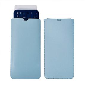 img 4 attached to GFANSY Keyboard Sleeve - PU Leather Travel Bag 👜 Case for Logitech K380 Bluetooth Multi-Device Wireless Keyboard, Logitech K380, PU-Blue