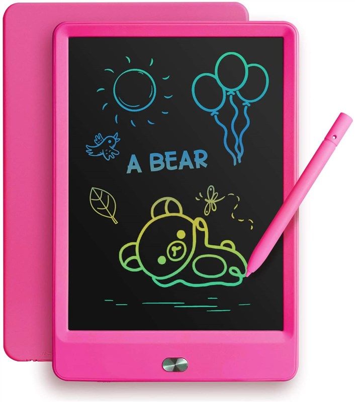  TEKFUN Toddler Toys Gifts - 8.5 Inch LCD Writing Board with  Stickers, Colorful Drawing Toy for 3-7 Year Old Girls (Pink) : Toys & Games