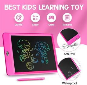 img 1 attached to 🎨 TEKFUN LCD Writing Tablet Doodle Board: Colorful 8.5inch Drawing Pad & Writing Toy for Girls and Boys - Ideal Gifts for 3-7 Year Olds