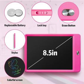 img 2 attached to 🎨 TEKFUN LCD Writing Tablet Doodle Board: Colorful 8.5inch Drawing Pad & Writing Toy for Girls and Boys - Ideal Gifts for 3-7 Year Olds