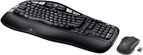 img 3 attached to Logitech MK550 Беспроводной Wave Комплект Клавиатуры и Мыши K350 - Улучшенная эргономика, Длительный срок службы батареи, Включена беспроводная мышь