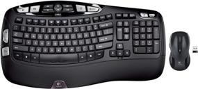 img 4 attached to Logitech MK550 Wireless Wave K350 Keyboard and Mouse Combo - Enhanced Ergonomics, Long Battery Life, Wireless Mouse Included