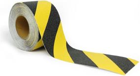 img 2 attached to 🟡 High-Visibility Yellow and Black Safety Tape Roll