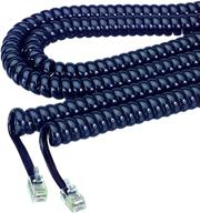 📞 softalk 48102 12ft phone coil cord - black landline telephone accessory logo