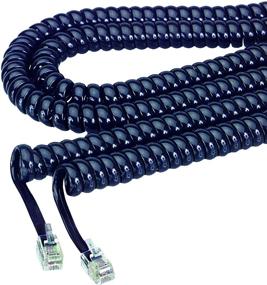 img 1 attached to 📞 Softalk 48102 12ft Phone Coil Cord - Black Landline Telephone Accessory