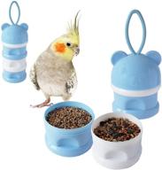 portable feeder parrot storage container，pet logo