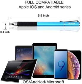 img 3 attached to 🖊️ 2021 Updated Universal Stylus Pens for All Touch Screens - Stylus Pens for Touch Screens, Cell Phones, Tablets, Laptops - [2-in-1] with 6 Replacement Tips (4 Discs Tips, 2 Fiber Tips)