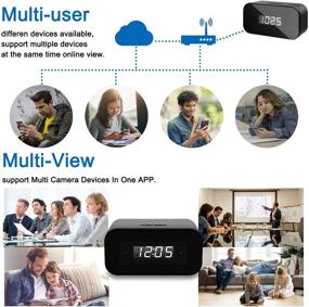 img 2 attached to 📷 Advanced Mini Spy Cameras: 1080 Wireless Hidden Cameras Clock with Night Vision, Motion Detection, and Phone App – Perfect for Indoor/Home Security Surveillance