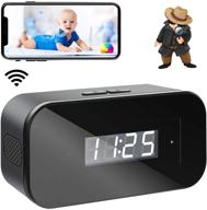 📷 advanced mini spy cameras: 1080 wireless hidden cameras clock with night vision, motion detection, and phone app – perfect for indoor/home security surveillance logo