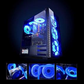 img 3 attached to ✨ 2-Pack of CONISY Gaming 120mm Super Silent Computer LED Cooler High Airflow Fans for Desktops - Blue