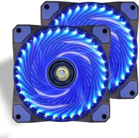 img 4 attached to ✨ 2-Pack of CONISY Gaming 120mm Super Silent Computer LED Cooler High Airflow Fans for Desktops - Blue