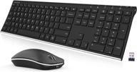 🔋 arteck 2.4g wireless keyboard and mouse combo - slim full-size stainless steel keyboard and ergonomic mice for computer, desktop, pc, laptop - windows 10/8/7 compatible - rechargeable battery built-in логотип