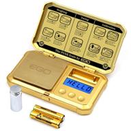 🌟 steampunk style skull embossed digital scale 200g x 0.01g - backlit lcd, pocket size, stainless steel platform - golden herb, food, gold punk scale with 50g calibration weight - gram, grain, ounce measurement logo