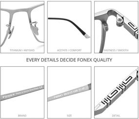 img 2 attached to FONEX Titanium Glasses Eyeglasses F85641