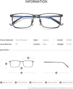 img 3 attached to FONEX Titanium Glasses Eyeglasses F85641