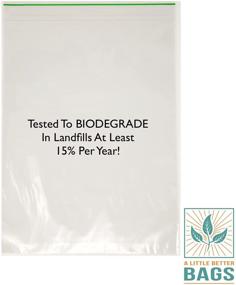 img 3 attached to 🌱 Premium Biodegradable Gallon Ziplock Bags - Leak-proof, Freezer Safe, Double Zip Lock [9” x 12”, 100 Count]