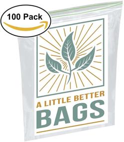 img 2 attached to 🌱 Premium Biodegradable Gallon Ziplock Bags - Leak-proof, Freezer Safe, Double Zip Lock [9” x 12”, 100 Count]