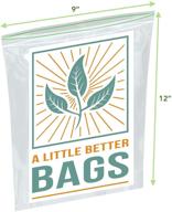 🌱 premium biodegradable gallon ziplock bags - leak-proof, freezer safe, double zip lock [9” x 12”, 100 count] logo