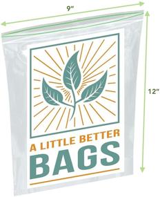 img 4 attached to 🌱 Premium Biodegradable Gallon Ziplock Bags - Leak-proof, Freezer Safe, Double Zip Lock [9” x 12”, 100 Count]