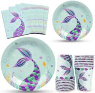 wernnsai mermaid party supplies set logo