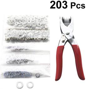 img 1 attached to 🔧 200 Pcs Snap Fasteners Tool Kit: Metal Grommet Kit with Plier, Snap Buttons & Rings for DIY Sewing Craft