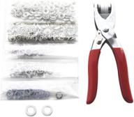 🔧 200 pcs snap fasteners tool kit: metal grommet kit with plier, snap buttons & rings for diy sewing craft logo