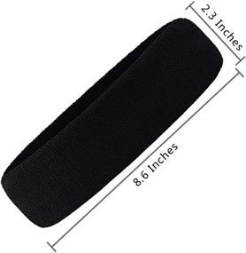 img 1 attached to Ultimate Sweatband Headband Set: 3 Pack Terry Cloth Moisture Wicking for Sports, Tennis, Gym, and Workouts - Men & Women