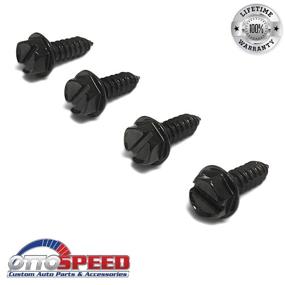 img 3 attached to 🔩 Premium Black Zinc Plated License Plate Screws - OE Style Fastener Kit with Nylon Inserts for Securely Attaching License Plates, Frames & Covers