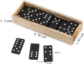 img 1 attached to Educational Building Set: Wooden Dominoes for Enhanced Learning