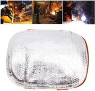 🔥 premium welding hand pad: unbeatable protection with leather aluminized back heat shield and split cowhide logo