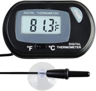 🌡️ sungrow lcd digital betta thermometer: accurate water temperature reading, maintains real habitat, easy installation - includes 2 suction cups and battery! logo