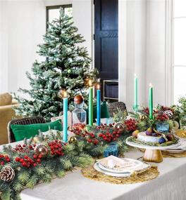 img 1 attached to Artiflr 6 Feet Artificial Christmas Pine Garland: Festive Winter Greenery for Mantel, Fireplace, Table Runner & Centerpiece Decor