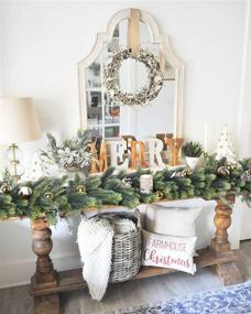 img 2 attached to Artiflr 6 Feet Artificial Christmas Pine Garland: Festive Winter Greenery for Mantel, Fireplace, Table Runner & Centerpiece Decor