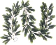 artiflr 6 feet artificial christmas pine garland: festive winter greenery for mantel, fireplace, table runner & centerpiece decor logo