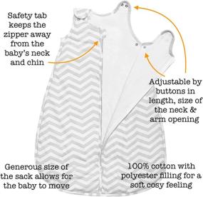 img 3 attached to Chevron Baby Sleep Bag - 1 Pack Wearable Blanket (6-12 Months): Perfect for Sound Sleep