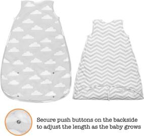 img 2 attached to Chevron Baby Sleep Bag - 1 Pack Wearable Blanket (6-12 Months): Perfect for Sound Sleep