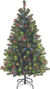 img 4 attached to 🎄 4.5 Feet Pre-Lit Artificial Christmas Tree, Green North Valley Spruce, Multicolor Lights - National Tree Company with Stand