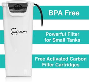 img 2 attached to 🐠 3W Ultra Silent Fish Tank Power Filter with 3 Free Activated Carbon Filter Cartridges - 2.8" x 1.5" x 6.3" In-Tank Aquarium Filter with Waterfall-Style Waterflow - BPA-Free and Non-Toxic Materials