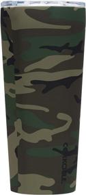 img 1 attached to 🌲 Corkcicle 24 oz Tumbler - Classic Collection: Triple Insulated Stainless Steel Travel Mug, Woodland Camo Design