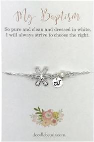 img 3 attached to 🌼 Latter-Day Saints Baptism Gift - CTR Floral Bracelet