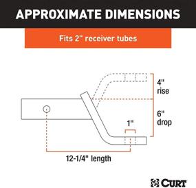 img 2 attached to 🚚 CURT 45080 Class 3 Trailer Hitch Ball Mount, 2-Inch Receiver, 7,500 lbs, 1-Inch Hole, 6-Inch Drop