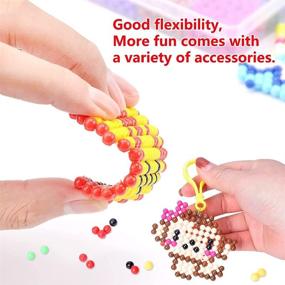 img 3 attached to Water Fuse Beads Set: 24 Colors, 4800 Beads, 5mm, Creative Refill, Magic Water Sticky Beads Art Crafts Toys for Kids Beginners (4800 Beads Complete Set)