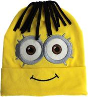 👶 adorable yellow minion beanie hat for baby kids: perfect for girls and boys (2-5 years) logo