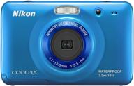 nikon coolpix s30: 10.1 mp blue digital camera with 3x zoom, 2.7-inch lcd logo