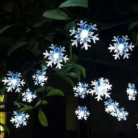 img 1 attached to Christmas Snowflake Outdoor Waterproof Garland