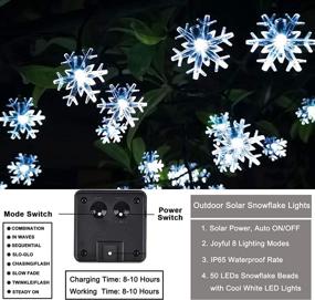 img 3 attached to Christmas Snowflake Outdoor Waterproof Garland
