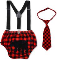 🎉 birthday party adjustable suspender for boys' accessories - premium supplies for suspenders logo