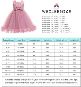 img 3 attached to 👗 Weileenice Bowknot Christmas Dresses for Girls' Wedding Clothing